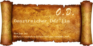 Oesztreicher Dália névjegykártya